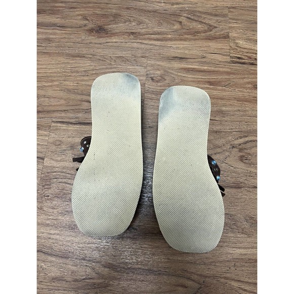 Vintage Steve Madden Platform Sandals Women's Size 8M Brown Fringe Y2K Shoes - Picture 6 of 8